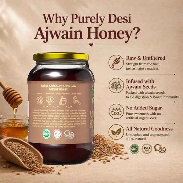 Purely Desi Ajwain Honey