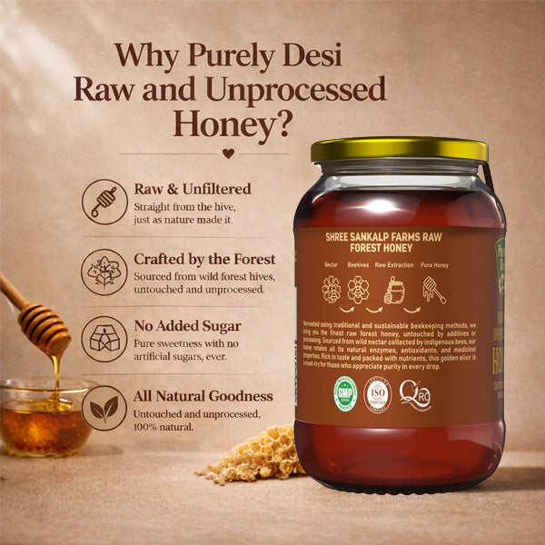 Purely Desi - Raw And Unprocessed Honey