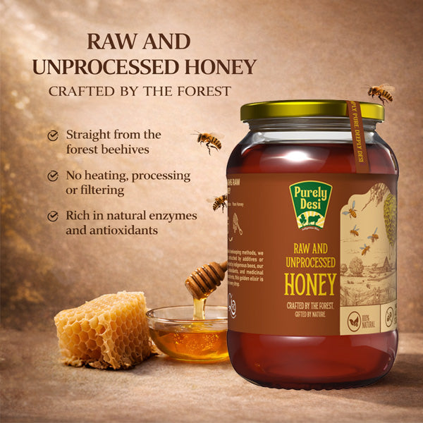 Purely Desi - Raw And Unprocessed Honey